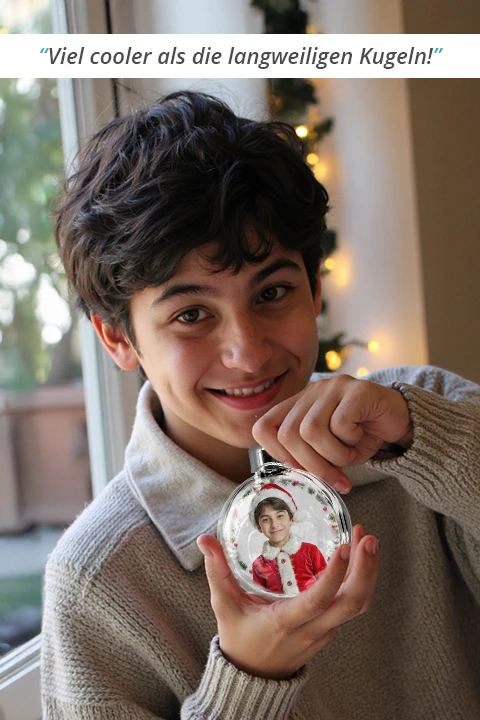 Zufriedener Kunde mit Weihnachtsanhänger 3