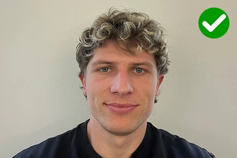 Gute belichtetes Selfie